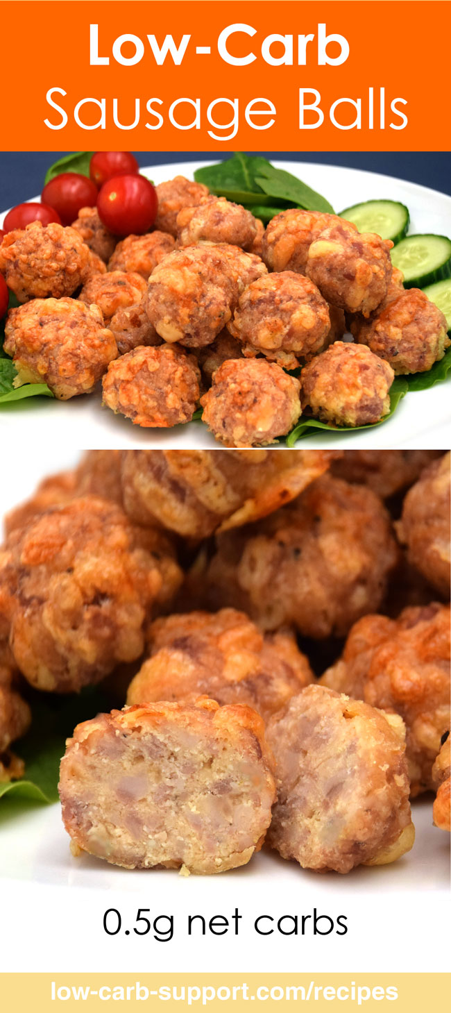 Low-Carb Sausage Balls, 0.5g net carbs