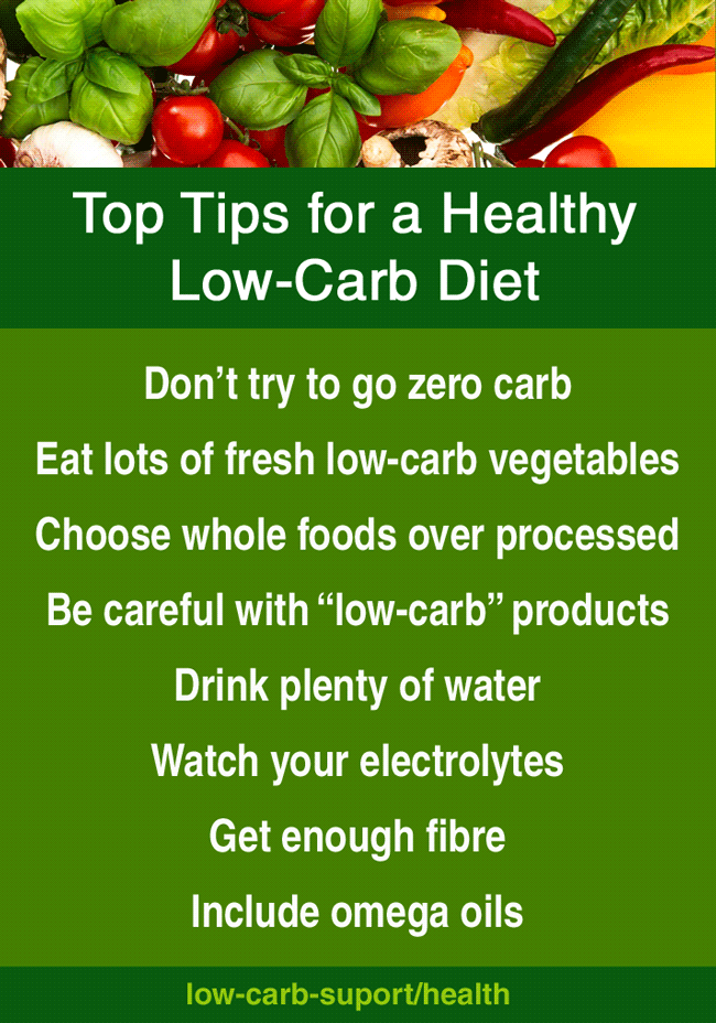 8 Tips For A Healthy Low Carb Diet